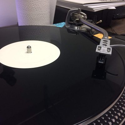 Anti-Skate Turntable Setup Record (Blank No Grooves Black Vinyl)